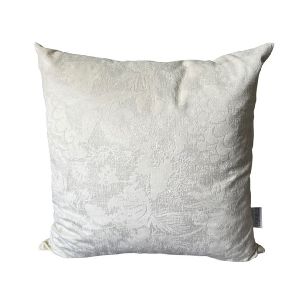Castiglioni Milano Italian Floral Damask Pillow Feather Filled Decorative Ivory